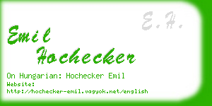 emil hochecker business card